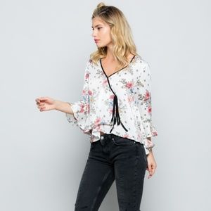 White floral top